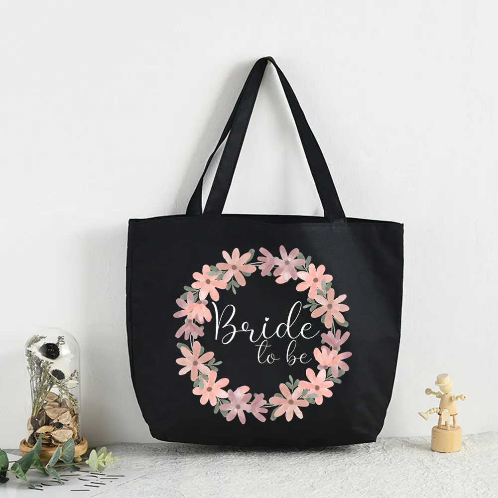 

Bride To Be Team Bride Bachelorette Party Squad Evjf Wedding Shopping Bag Print Original Design Fashion Travel Canvas Bags