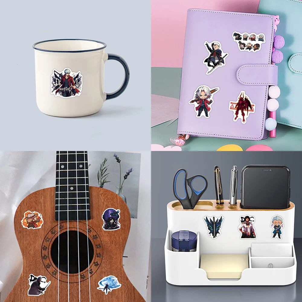 60PCS 핫 게임 액션 싱글 플레이어 게임 데빌 메이 크라이 그래피티 스티커 재미있는 창의적인 DIY 장 스쿠터 헬멧 ?