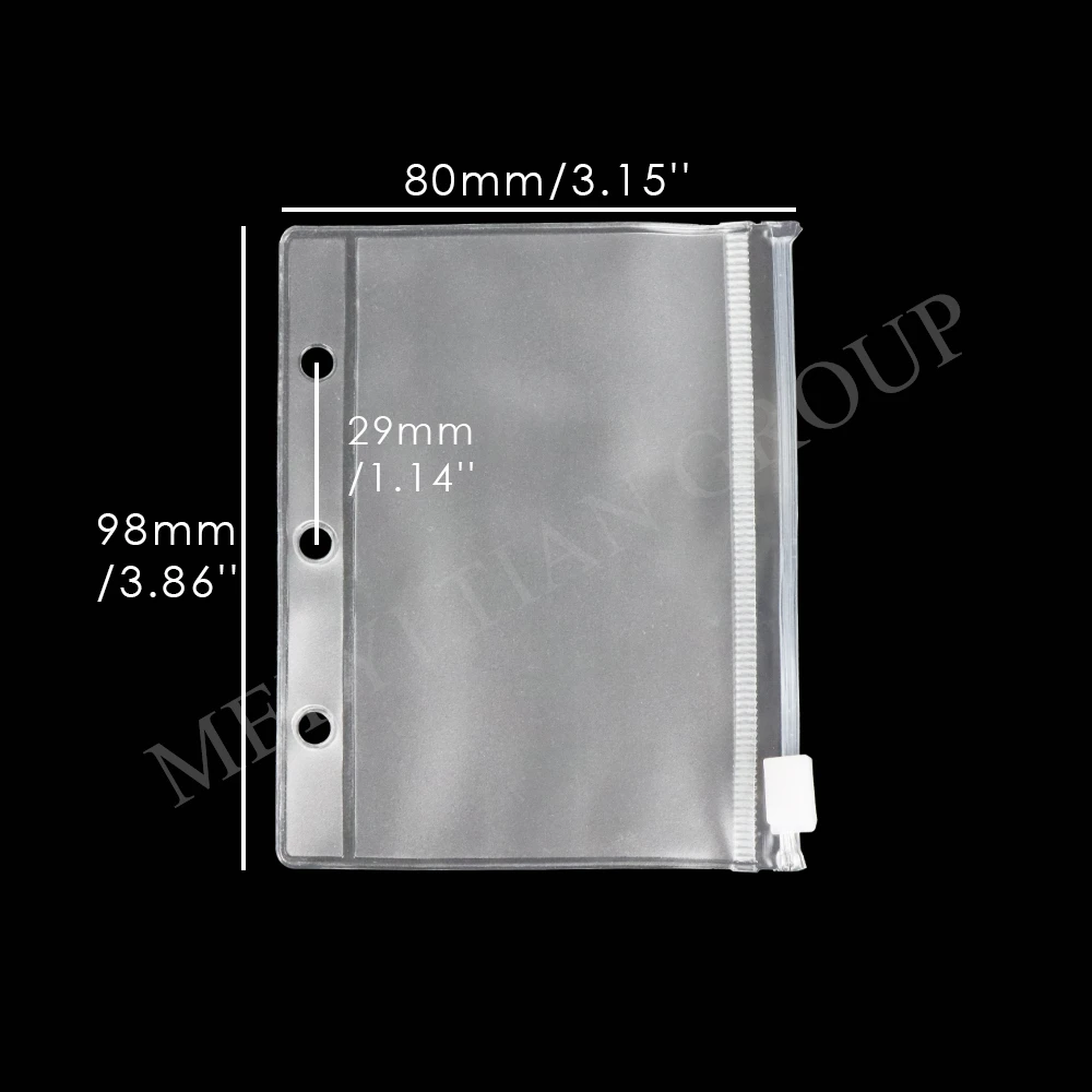 18 Tascine Portadocumenti A6 - Per Raccoglitori 6 Fori, PVC Trasparente Impermeabile, Con E Senza Griglia - Foto 3