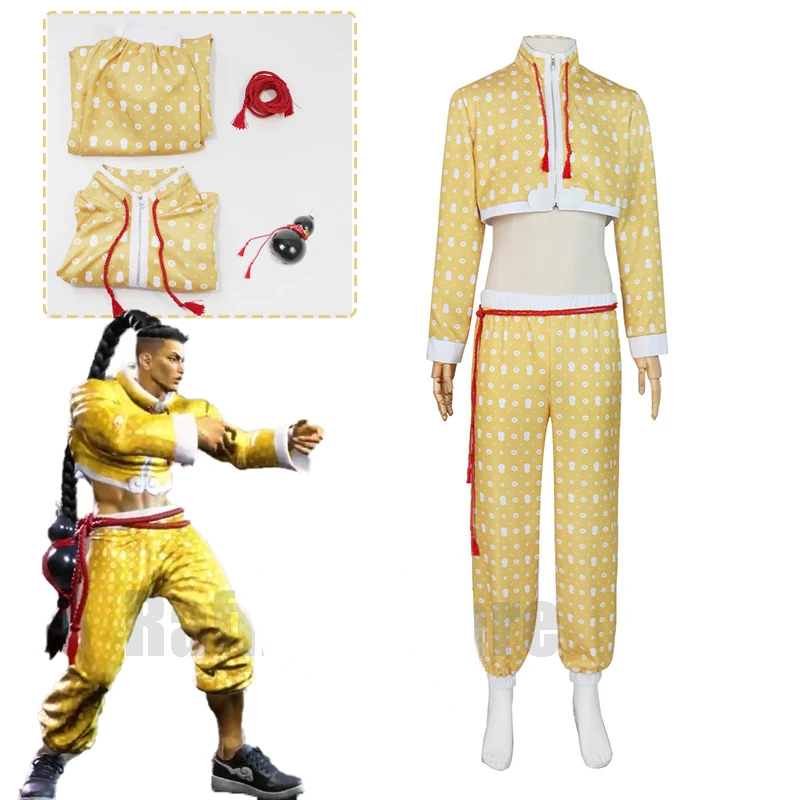 

Game SF Jamie Cosplay Costume Chinese Kungfu Street Fighter Game Anime Cosplay Fighter Comic Suit Halloween Carnival Party Set