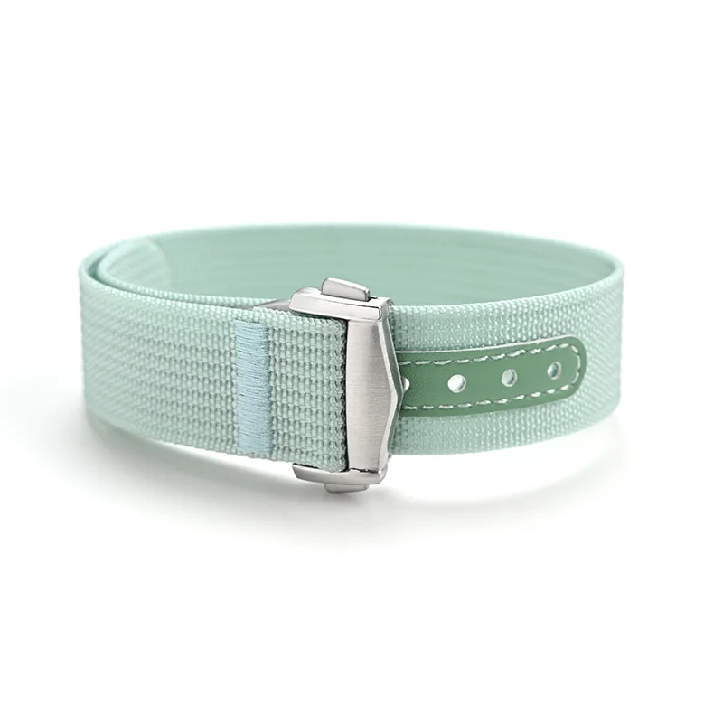Premium Nylon NATO Watch Strap with Sport Folding Clasp - Canvas Belt in 20mm/22mm Sizes