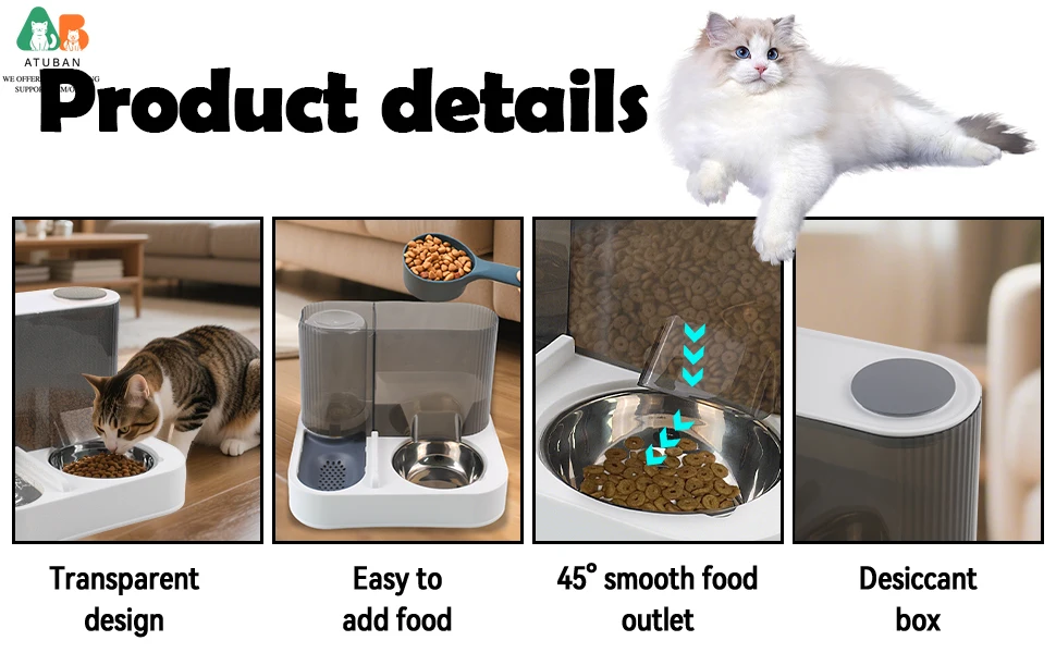 pet feeder and water dispenser set