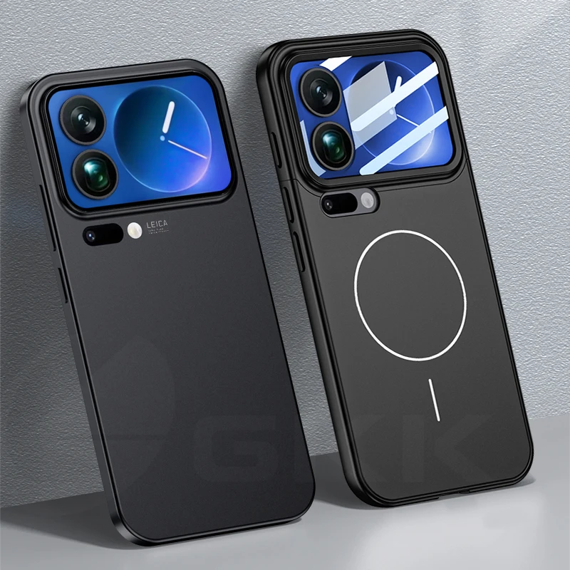 Enhanced Shockproof Matte Magnetic Wireless Charging Back Glass Case