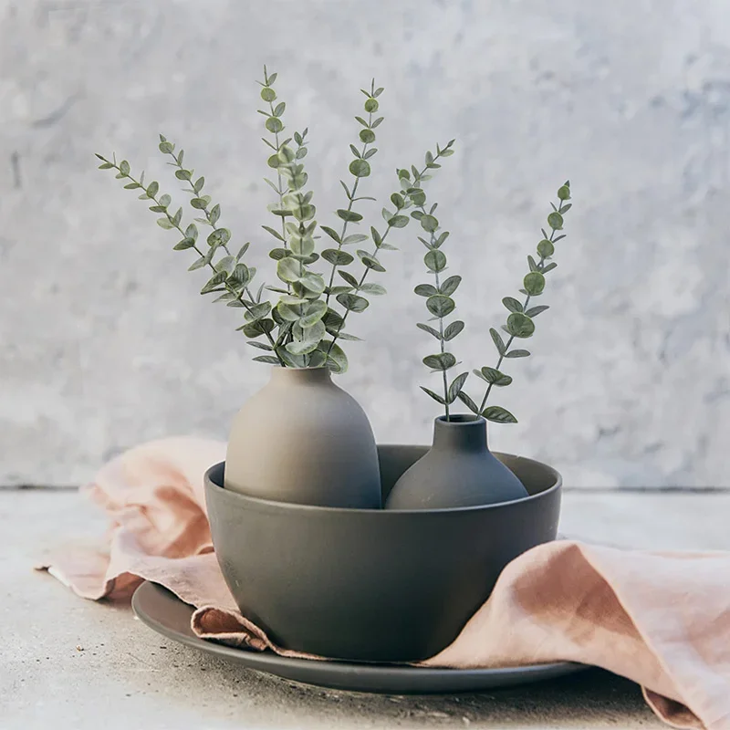 Artificial Plants 10pcs Eucalyptus Leaves for Home Garden Wedding Decoration