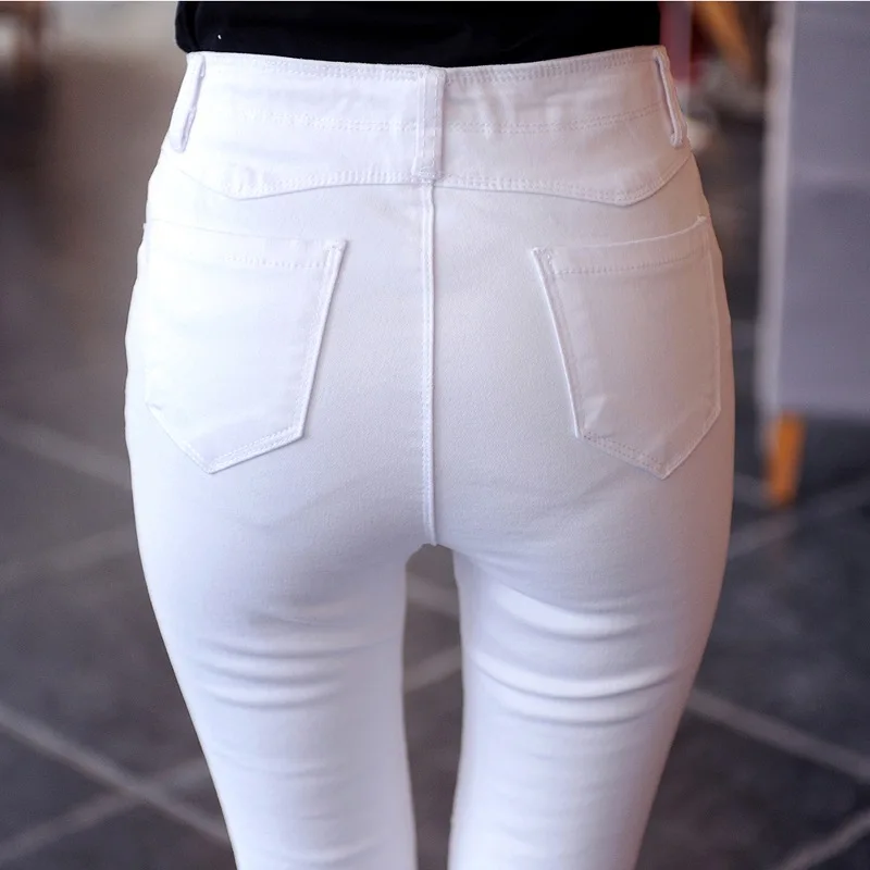 Chic High Waist Skinny Jeans Women Casual Stretch Pencil Vaqueros Oversize 34 Cotton Leggings Spring Summer Ankle Length Pants