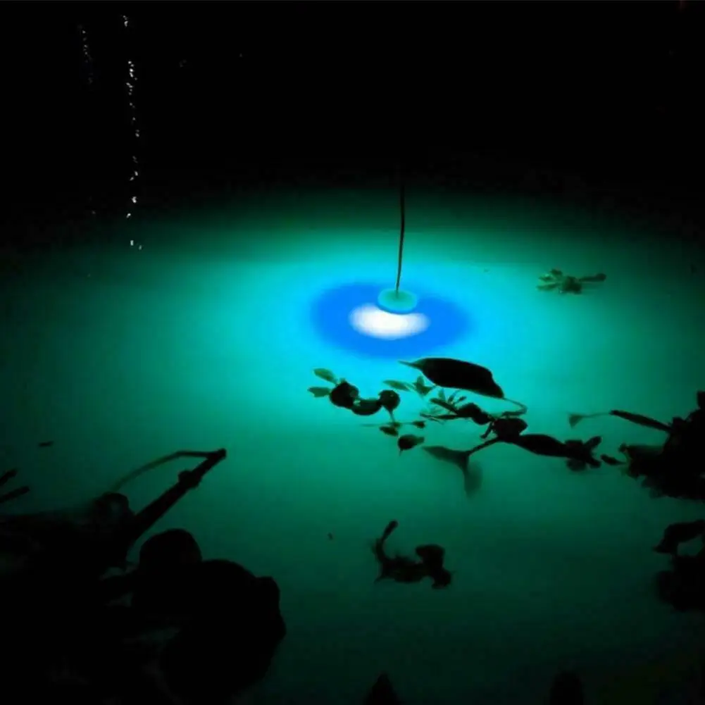 Lampe de leurre de calmar de pêche profonde sous-marine, couleurs vives