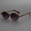 Acetate Small Round Sunglasses Polarized Men's Japanese Unisex Oval Sunglasses Women Retro TR90 Acetate Men 2