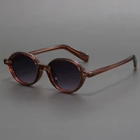 Acetate Small Round Sunglasses Polarized Men's Japanese Unisex Oval Sunglasses Women Retro TR90 Acetate Men 2