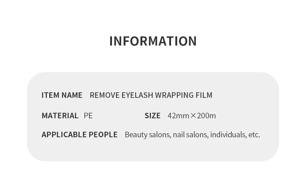 Description Picture 3 of itemEyelash Remover Clear Plastic Wrap Eye Preservative Film Professional False Eyelashes Extension Makeup Tool