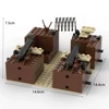 MOC building block model ornament, multiple trench combination kits for battlefield defense works, 16x16 hole bottom plate Toys 2