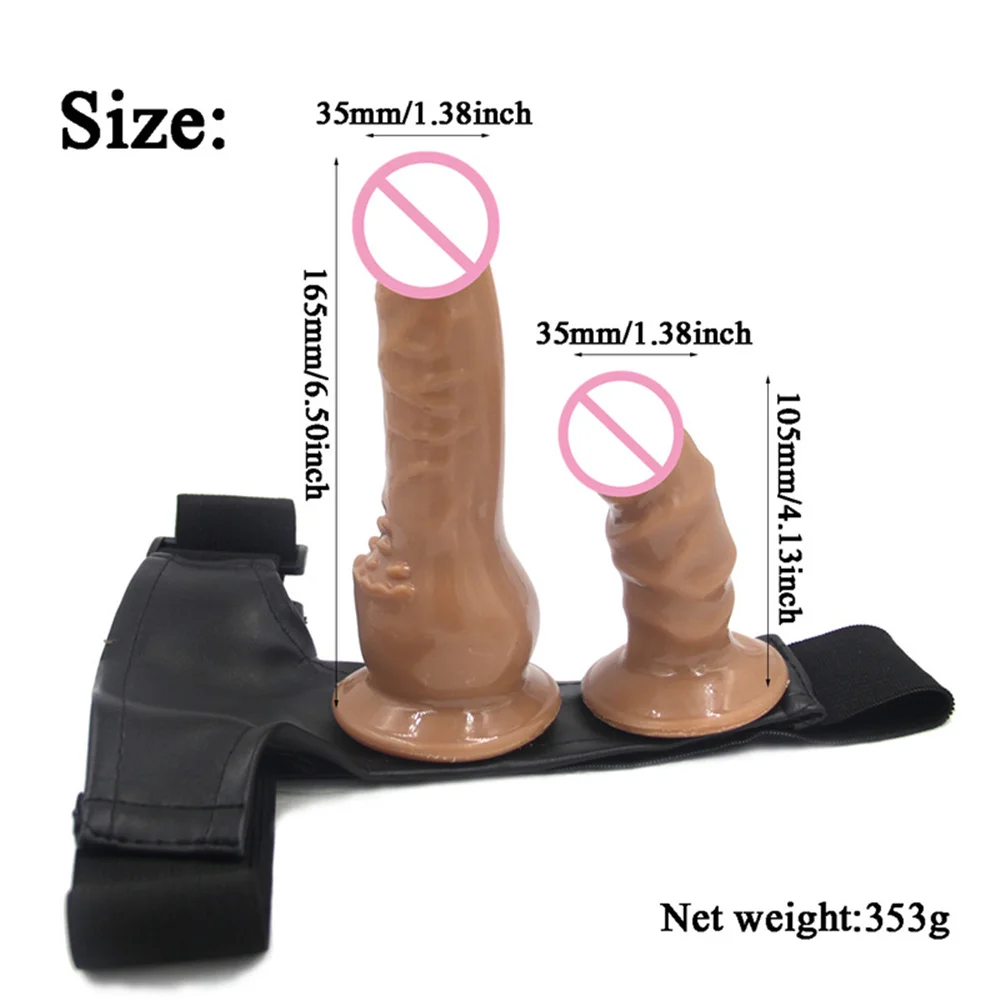 Double Penis Dual Ended Strapon Ultra Elastic Harness Belt Strap On Dildo Adult Sex Toys for Woman Couples Anal Soft Dildos