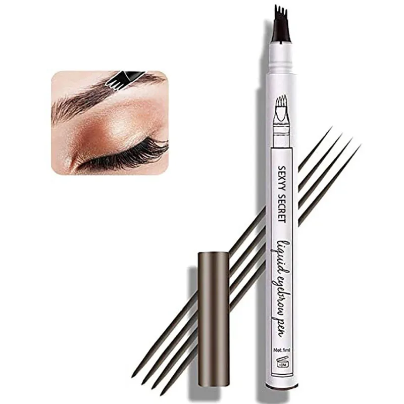 4 Point Eyebrow Pencil Maquillajes Para Mujer Waterproof Liquid Eyebrow Pen Makeup Long Lasting Cosmetic Microblade Brow Pencil 2