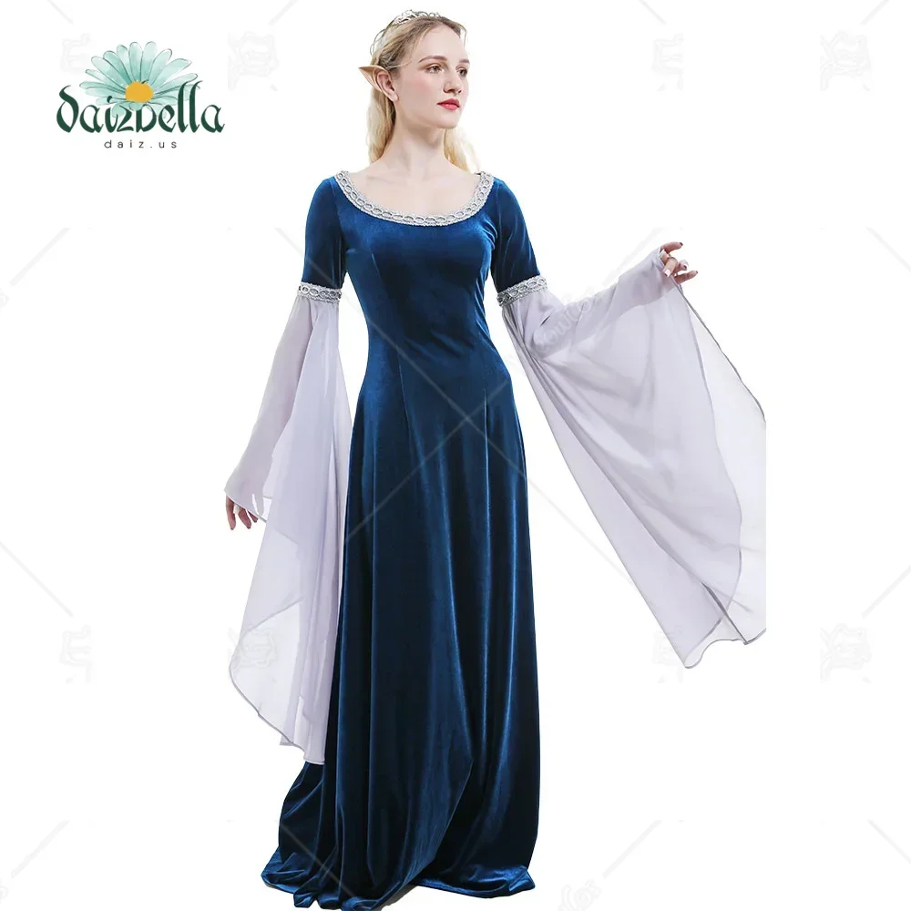 green emerald velvet dress Green Fairy Elf Dress S main image 1