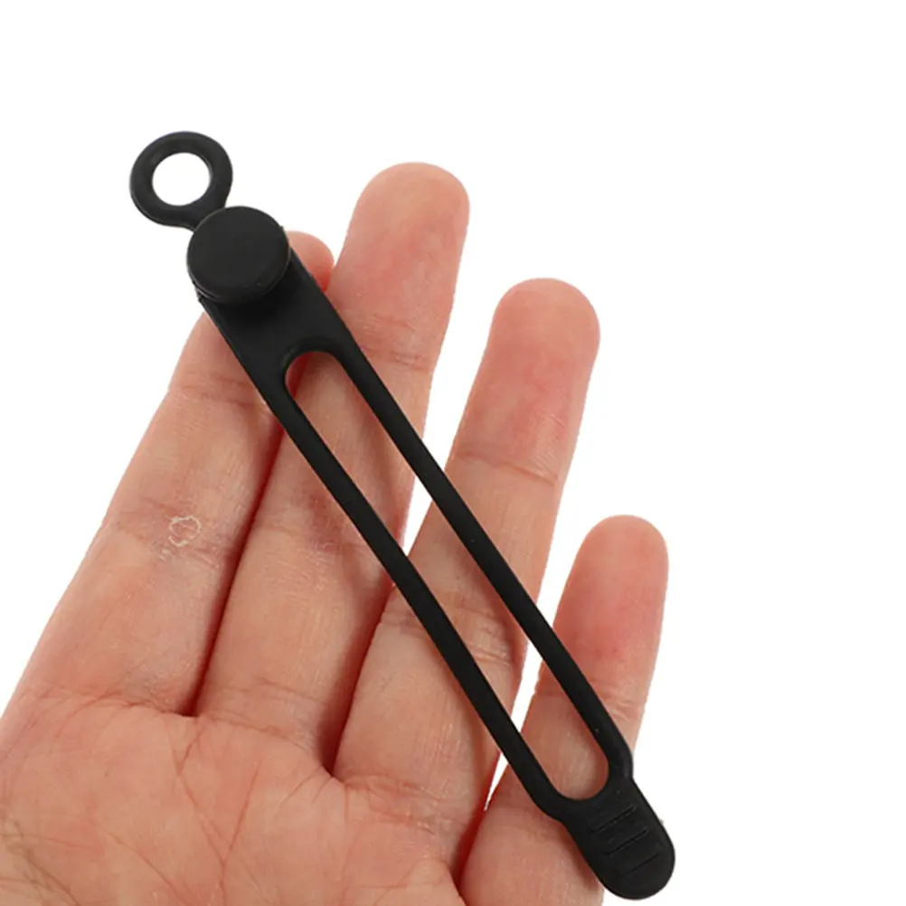 10Pcs 유연한 실리콘 케이블 타이 재사용 가능한 코드 랩 데스크탑 케이블 관리용 코드 홀더 세트 와이어 정리기 USB 데이터