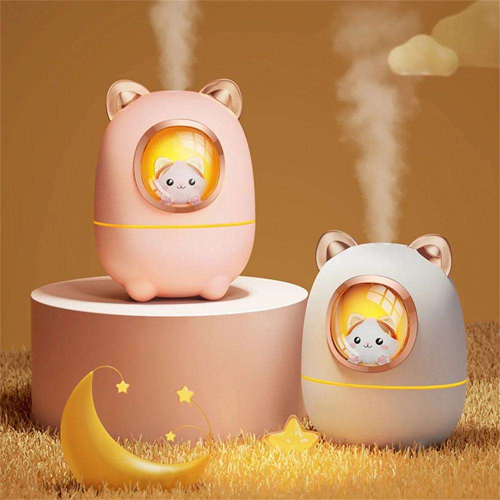 Cut Air Humidifier Cartoon With Night Light Essential Oil Perfume Usb Recharging Cartoon Humidifie For Home Office Bedroom