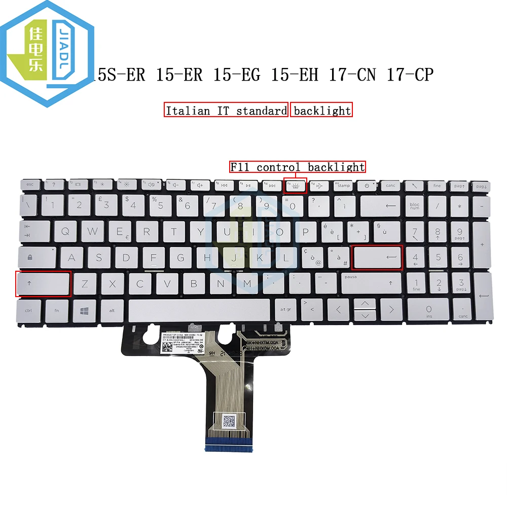 Teclado Italiano Retroiluminado Italiano Teclados Italianos Notebook pc hp Pavilion 15s-er 15-er 15-eg 15-ef 17-cn 17-cp 17z-cp L99545061