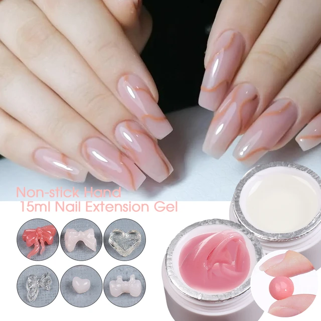  Modelone Press On Nails Light Pink Almond Netural Gel