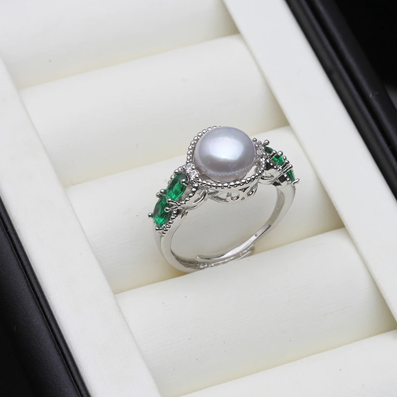 Real Wedding Black Freshwater Pearl Rings for Women,White Cheap Bohemian ring silver 925 so real cheap