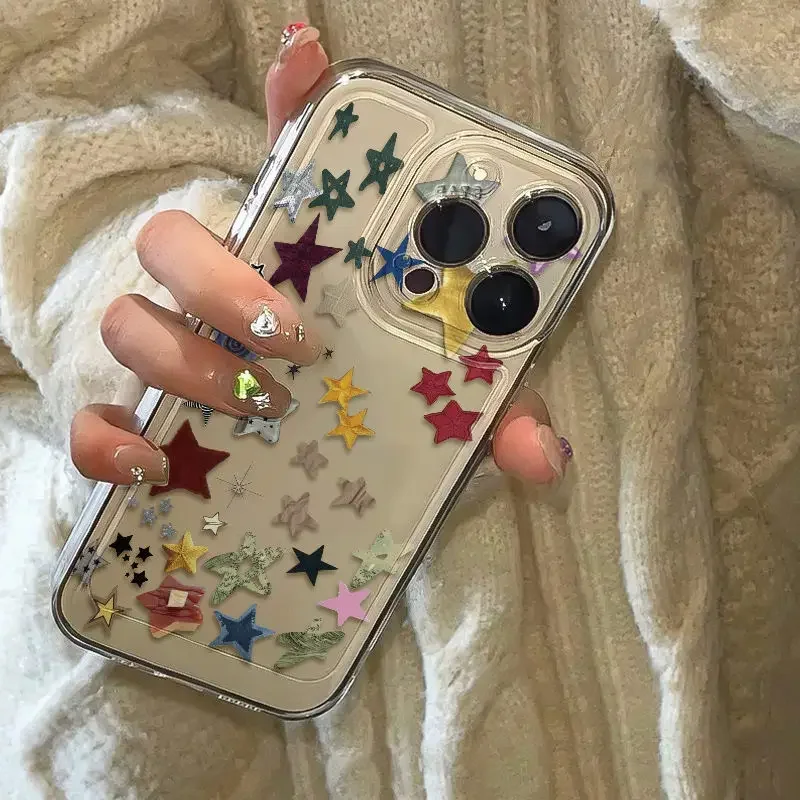 Fashion Creative Star Clear Phone Case Cover