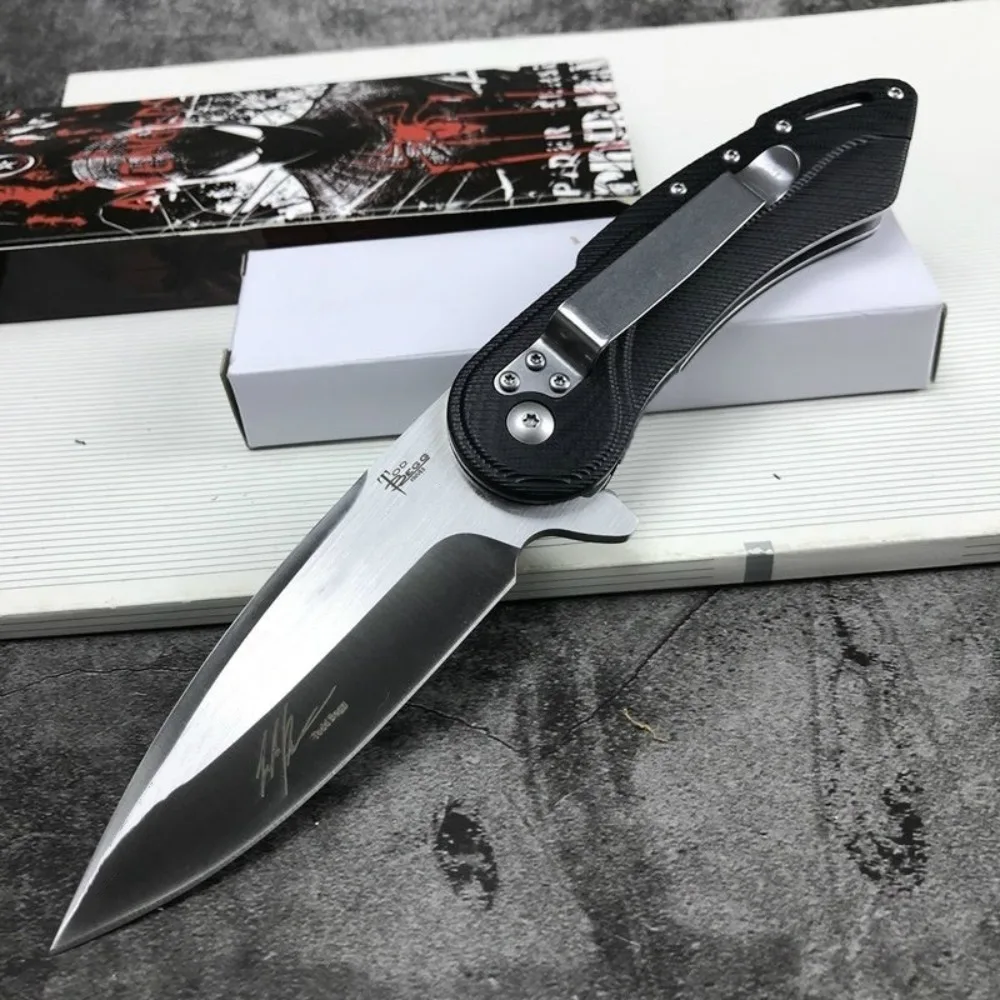 

Todd Begg Tactical Folding Knife 9CR18MOV Blade Black G10 Handle with Belt Clip Outdoor Camping Hunting Knives Pocket EDC Tool