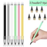 10pcs Eternal Pencil Set Macaron For Kids Cute Pens Painting Art School Office Supplies Infinity Pencils Tips Stationery 1