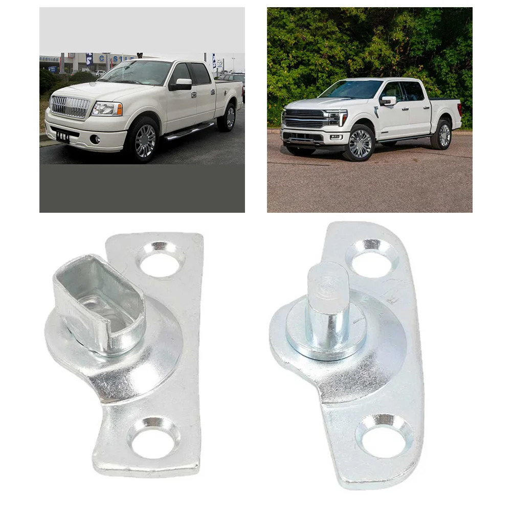포드 F150 F250 F350 F450 슈퍼 듀티 픽업 트럭 2004-2016용 실버 테일게이트 힌지 페어, 헐렁한 게이트 래치 스트라이커 리시버 수리