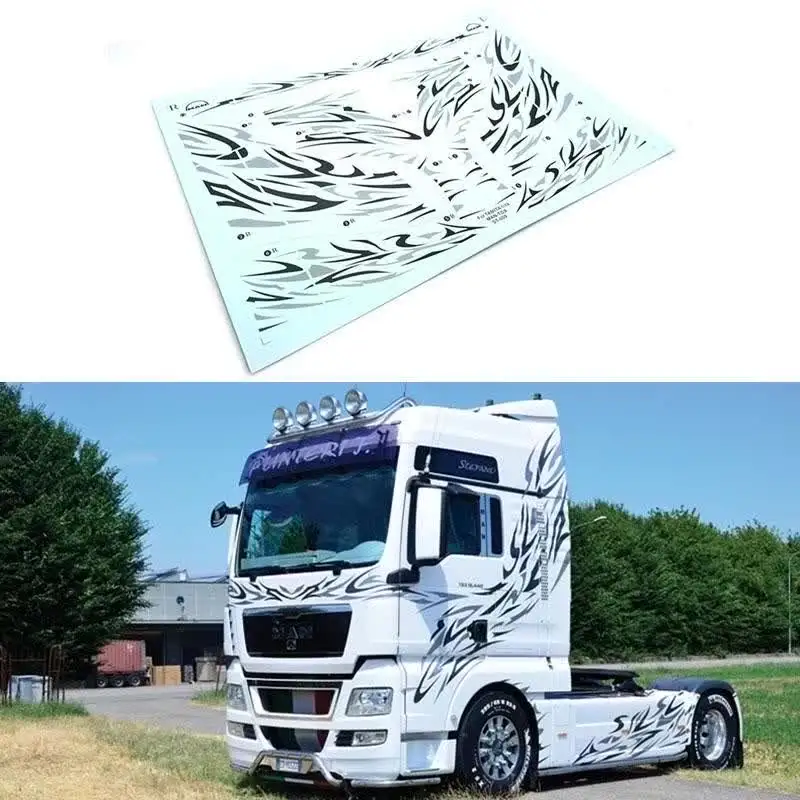 Decorative Stickers Painting Decal for 1/14 Tamiya RC Truck