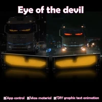 Demon Eyes Car LED Logo APP LED Matrix Pixel Panel Night Light DIY Programmable Flexible LED Display for Car Truck Accessories 2
