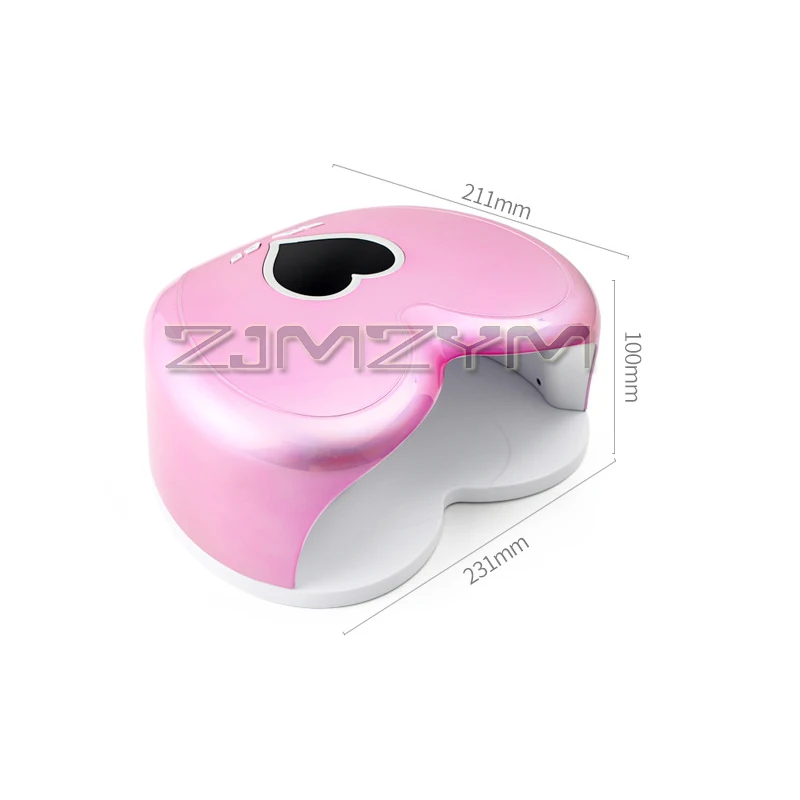 충전식 네일 드릴 머신, 귀여운 하트 모양, 빠른 건조 매니큐어 하이브리드 프로 큐어, UV LED 네일 램프, 96W