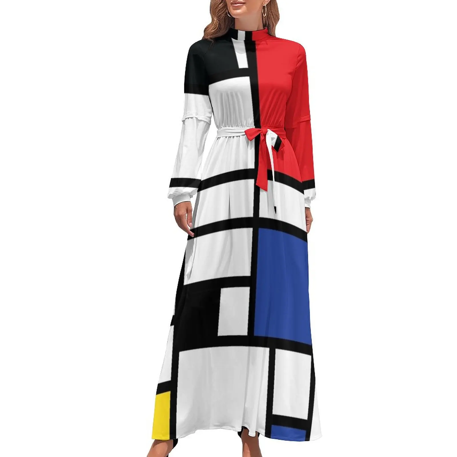 thumbnail image 1 of Vestido largo De Stijl #1, vestido de fiesta 2024, vestidos para fiesta de graduación, 1 of 5