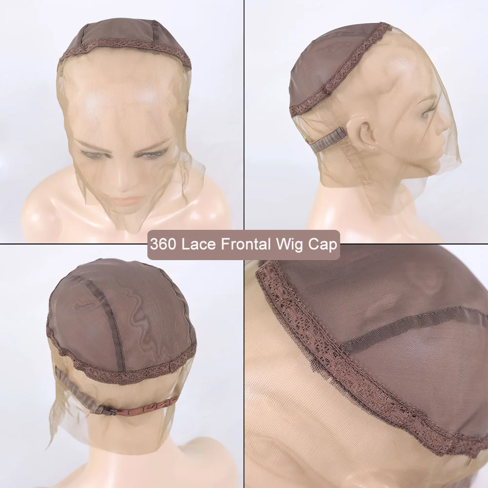 Lace Front Wig Cap For Making Wigs 13x4 13x6 Light Brown Full Lace Wig Cap Glueless Lace Net Cap Accessories 360 U Part Wig Cap - 5