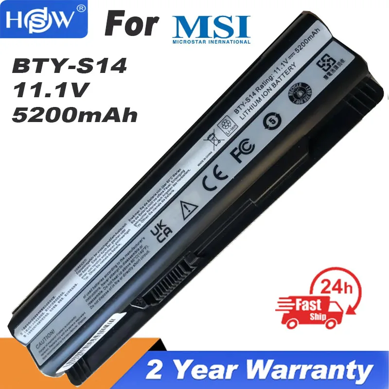 

Аккумулятор для ноутбука 11,1 В, А · ч, 58 Вт · ч для MSI GE60 GE70, 2PE