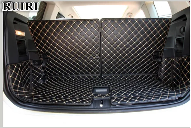 Ensemble: tapis de voiture en caoutchouc geyer&hosaja + tapis de coffre  aristar pour Volkswagen Touran II Monospace (09.2010-08.2015) - Guardliner  - 7 places; 3me rangée abaissée