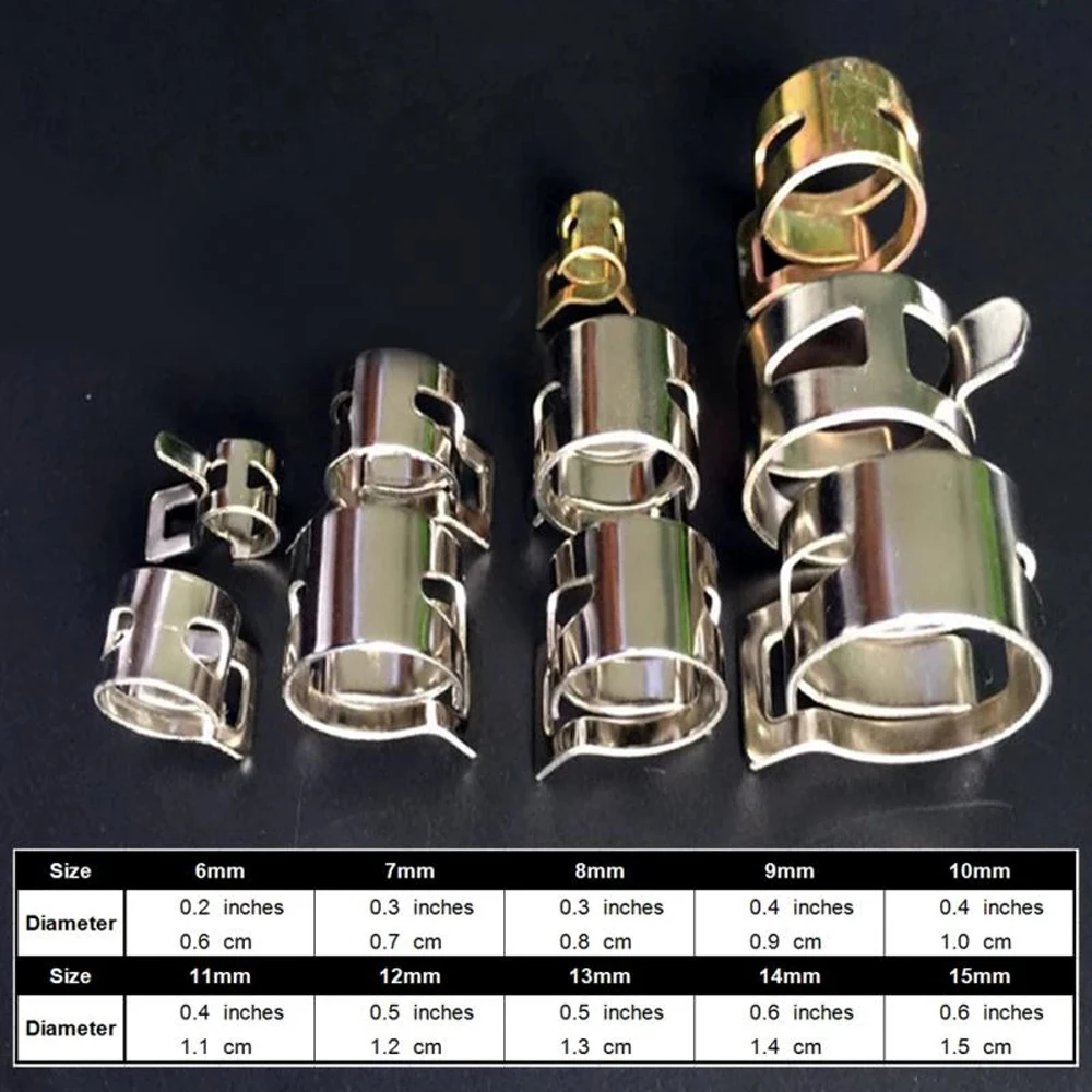 10pcs/set jaro pás palivo hadicové klipů silikon dýmka znovu použitelný volitelné 6mm 7mm 8mm 9mm 10mm 11mm 12mm 13mm 14mm 15mm dýmka svorka