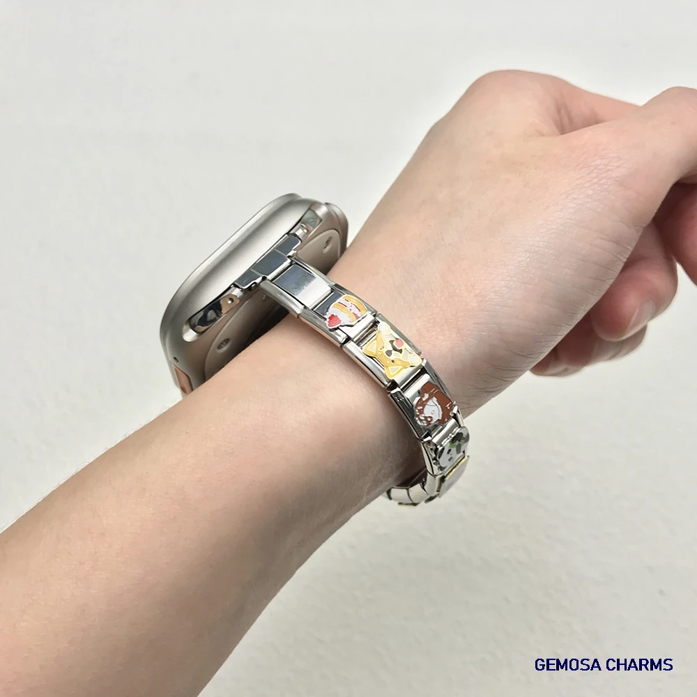 GEMOSA Adapter für Smart Watch Fit 38/40/41 mm Armbandverbinder Edelstahl italienisches Armband Zubehör DIY Schmuck – Detail 9