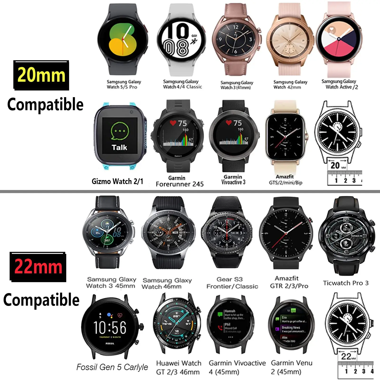 Alpine loop For Samsung Galaxy Watch 4/5/6 44mm 40mm 5 Pro 45mm watchband active 2 Gear S3 correa bracelet 20mm 22mm watch Strap