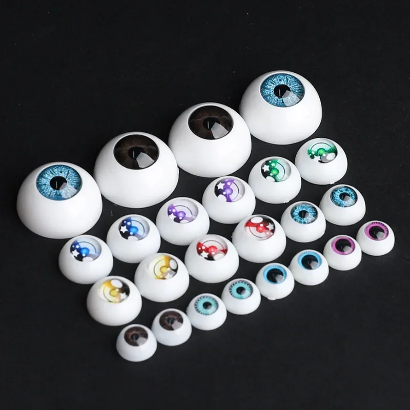 100 Pairs of 10MM BJD Acrylic Doll Eyes Universal Eye Beads Clay Doll Accessories 8 eight pool billiard ball gear shift knob w adapter universal vehicle at mt shifter lever head acrylic car accessories