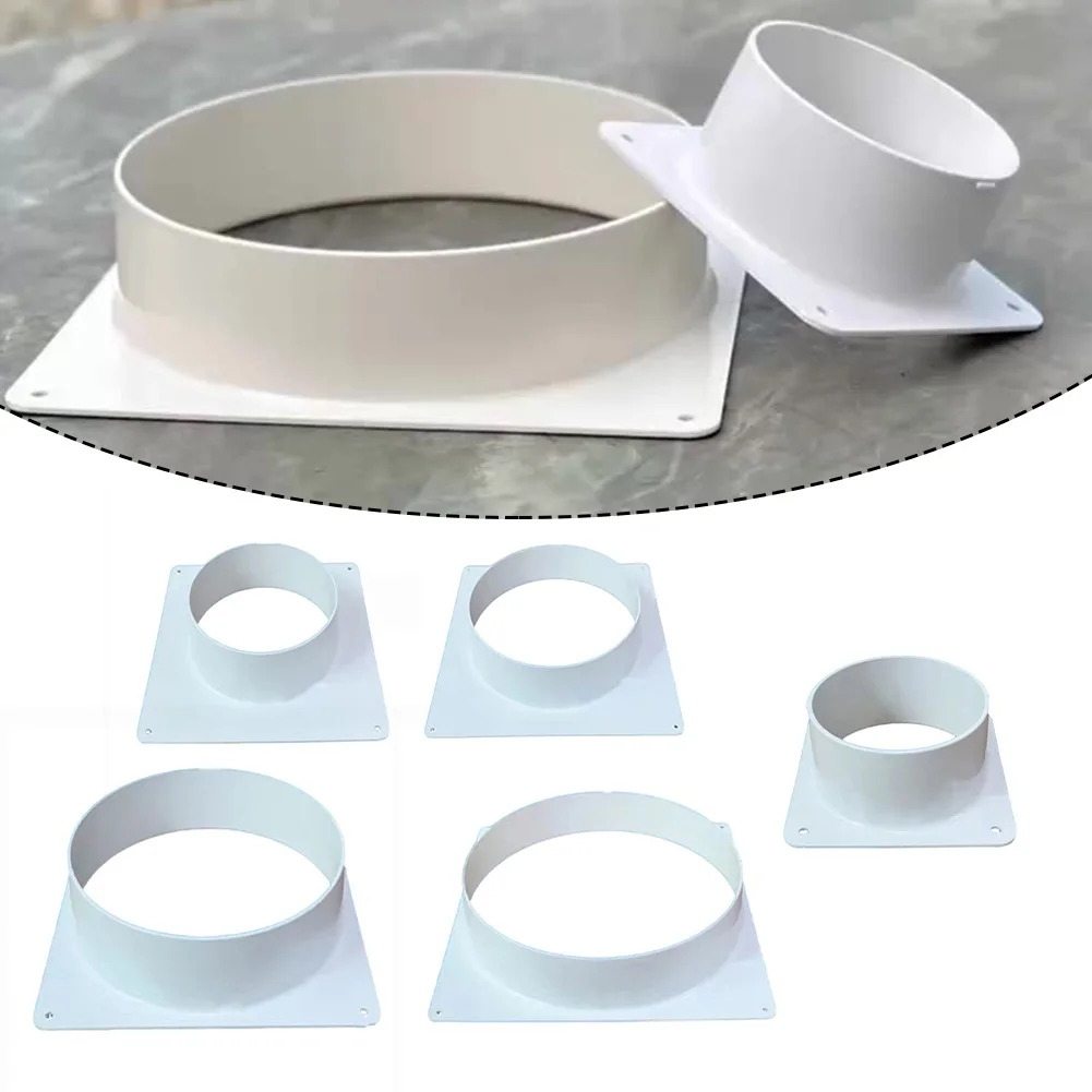 1 tubo de escape tubo recto 100-300MM ABS conectores de conducto de aire brida conducto de ventilación accesorios reemplazables blanco
