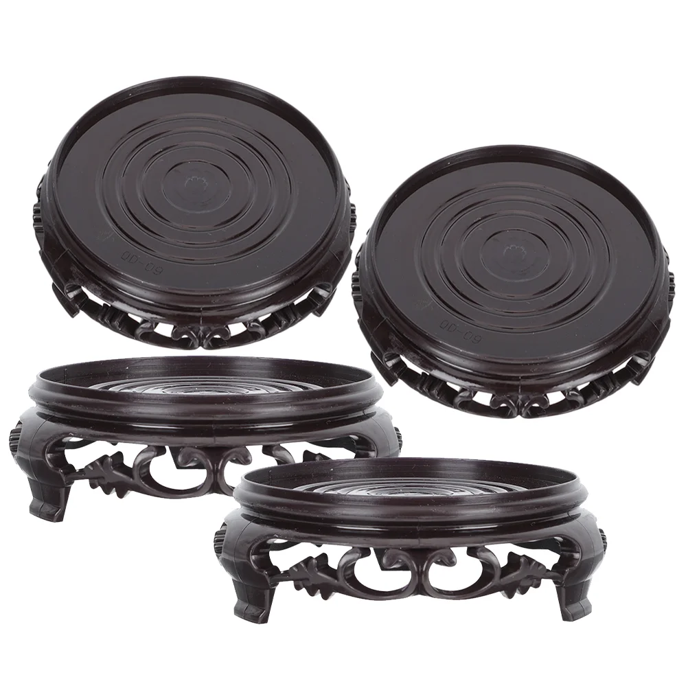 

4Pcs Plastic Pedestal Planter Base Display Stand Statue Storage Stand Crafts Display Stands