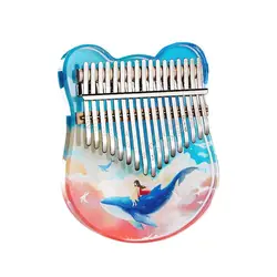Kalimba Acrylic 17-key 21-tone Transparent Thumb Piano Finger Piano Gift With Tuning Hammer Rod Painted Instrument New Product
