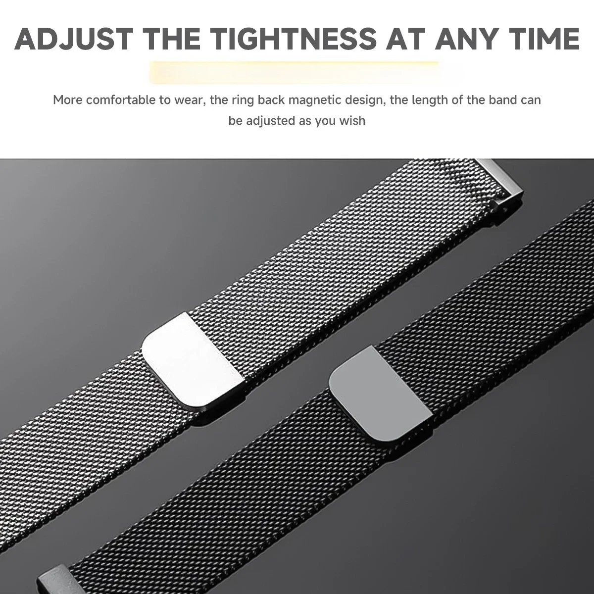 Enhanced Stainless Steel Magnetic Milanese Loop Strap – Elegant Metal Wristband Replacement Band