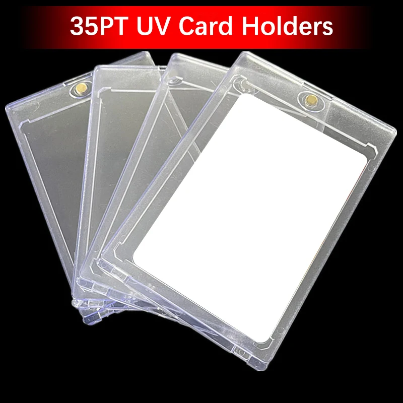 

1pc Strong Magnetic 35PT UV Card Holders Acrylic Clear Protective Case Gaming Trading Card Folder Sleeves Kids Toys Gift