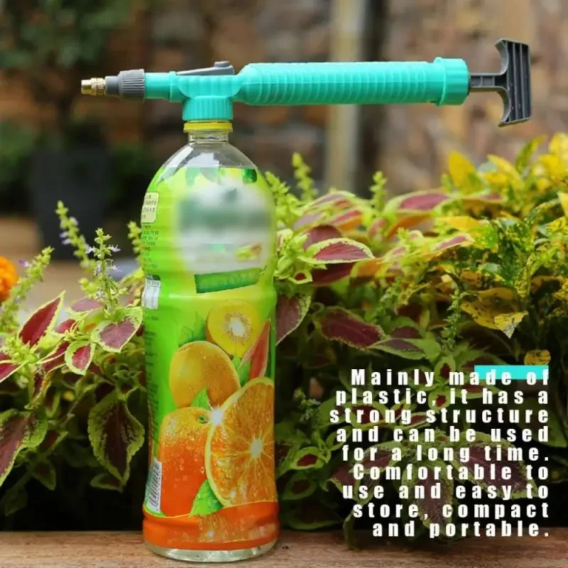 Easy To Connect And Operate High Pressure Air Pump Manual Sprayer Adjustable Drink Bottle Spray Head Nozzle Garden Watering Tool