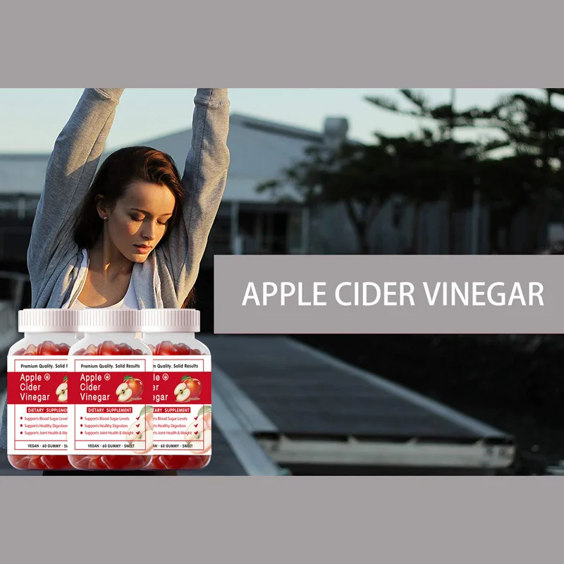 Apple Cider Vinegar Gummies 60 Pills Bottled Vitamin Gummies Defecation Probiotic