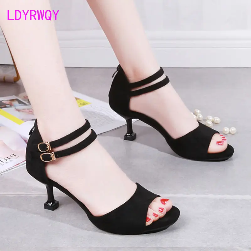 

Spring/summer 2022 women's stiletto heels double buckle sandals for women