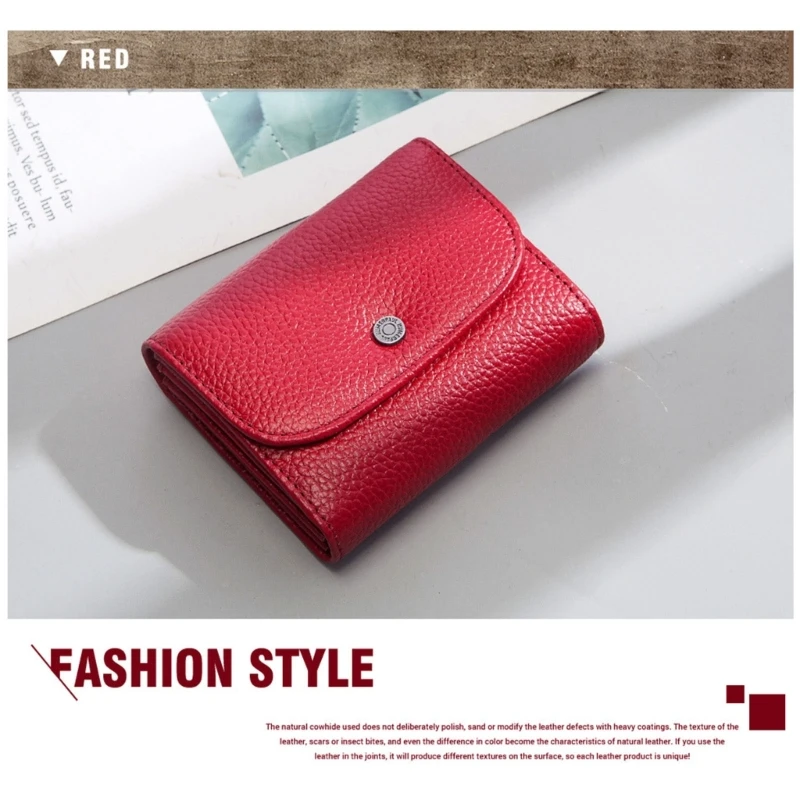 Leather Wallet Women Casual Simple Short Small Wallets Coin Purse Card Holder