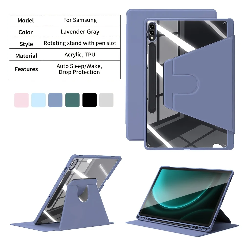 Universal 360° Rotation Tablet Case with Enhanced Protection and Versatile Viewing Angles