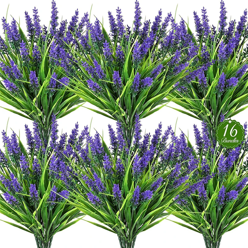 2/4/6 Stück 35 cm große künstliche Pflanzen, UV-beständig, künstliches Affengras, Kunststoff-Blumensträucher, für Zuhause, draußen, Hof, Hochzeit, Party, Dekoration
