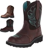 Embroidered Cowboy Boots For Men Women Pu Leather Boots Lightweight Comfortable Western Boots Zapatos De Hombre Size 35-42