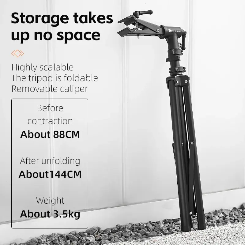 WEST BIKING Bicycle Repair Stand Foldable Indoor Bike Storage Rack Adjustable MTB Road Bike Maintenance Workstand Display Holder
